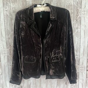 J. Crew Women's Velvet Blazer - Dark Brown 4 Petite